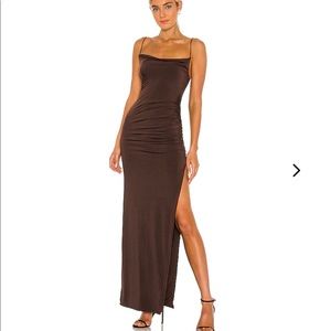 Lover + Friends Odessa Gown in Espresso Brown